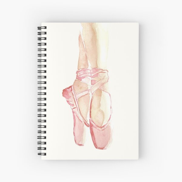 Pointe shoes peach for cute ballerina Spiral Notebook for Sale by