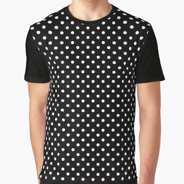 "Polka dot Pattern White Spots On Black Background Gifts" Tshirt for