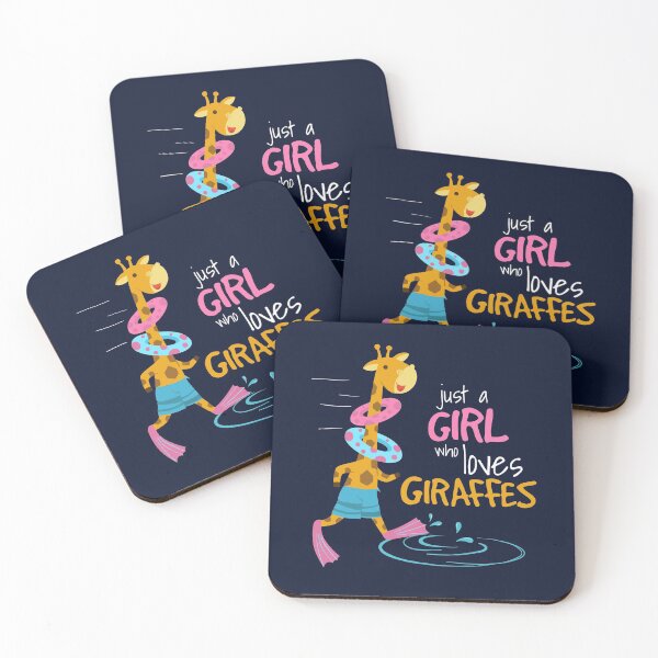 Item preview, Just A Girl Who Loves Giraffes | Cute Cartoon Giraffe  designed and sold by Cat N' Doodles.