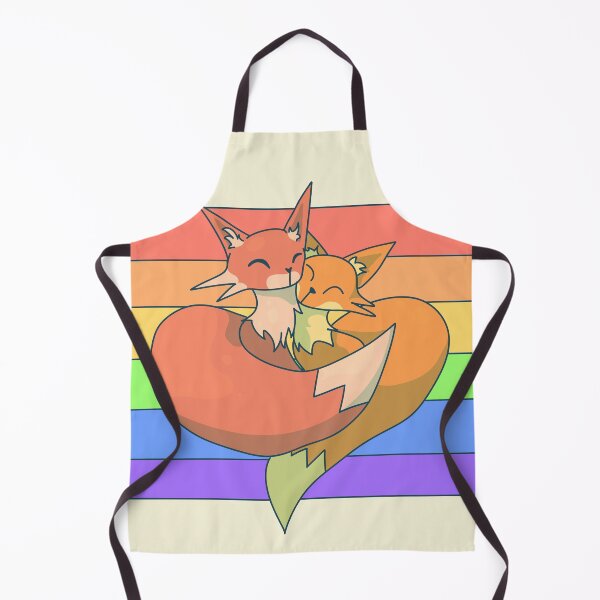Item preview, Snuggling Foxes Over Pastel Rainbow designed and sold by ForTheFrogWar.