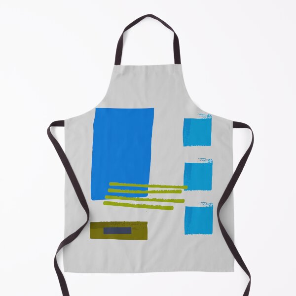 Item preview, Blue Square Khaki Lines Abstract Artwork No2 Japandi style 2022 designed and sold by dreamofdenim.