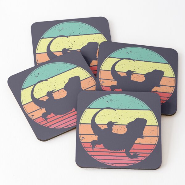 Item preview, Bearded Dragon Vintage Retro Sunset designed and sold by faudeltn.