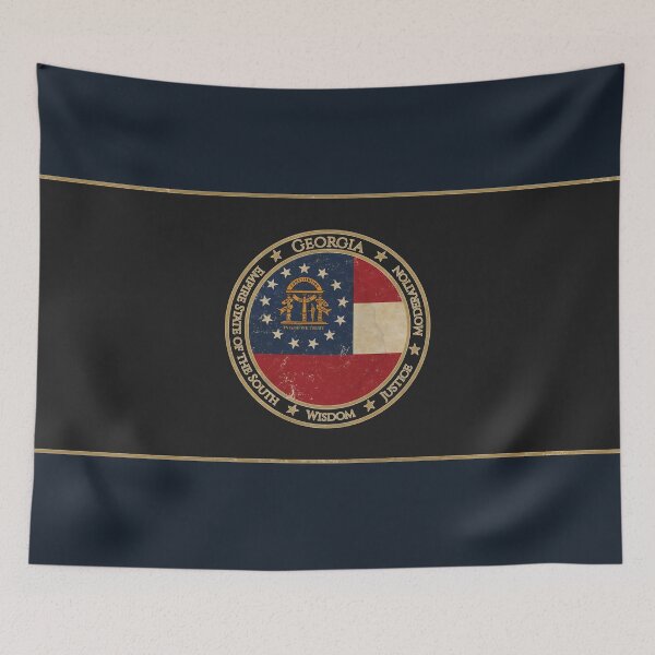 Item preview, Vintage Georgia USA United States of America American State Flag designed and sold by DragonXX.