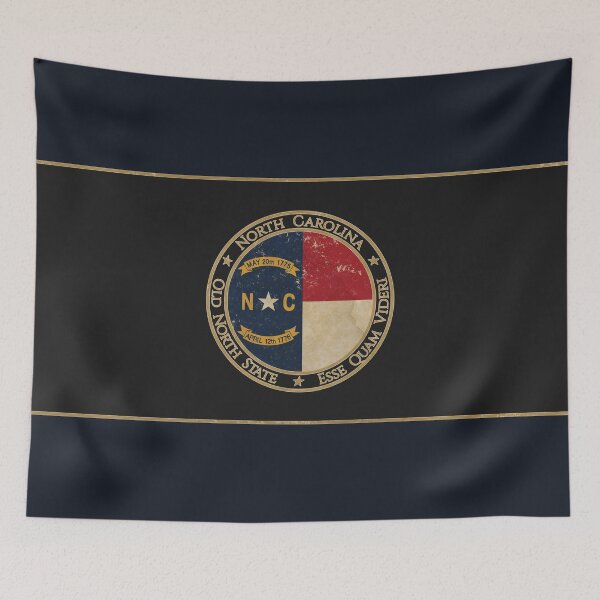 Item preview, Vintage North Carolina USA United States of America American State Flag designed and sold by DragonXX.
