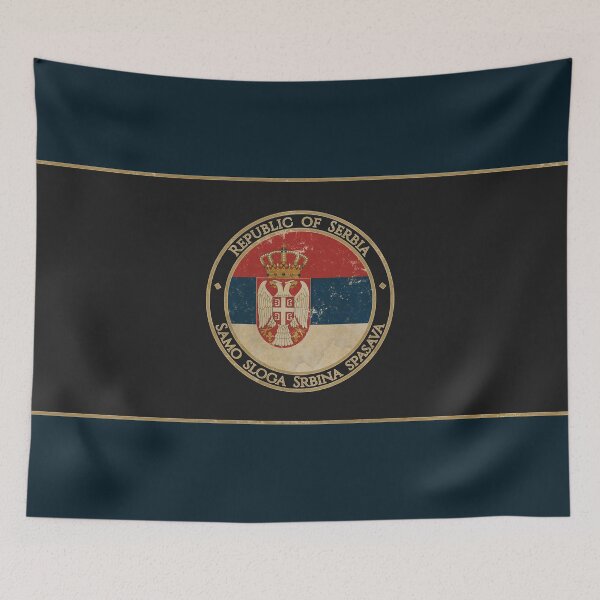 Artikelvorschau, Vintage Flagge der Republik Serbien entworfen und verkauft von DragonXX.