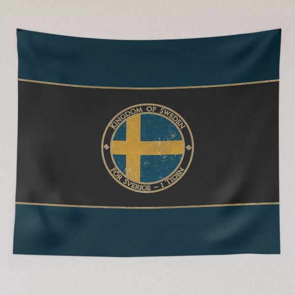 Item preview, Vintage Kingdom of Sweden Europe European Flag designed and sold by DragonXX.