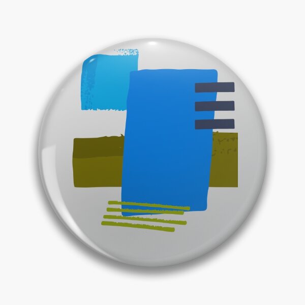 Item preview, Blue Square Khaki Lines Abstract Artwork No3 Japandi style 2022 designed and sold by dreamofdenim.