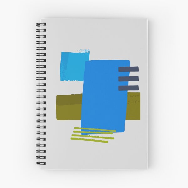 Item preview, Blue Square Khaki Lines Abstract Artwork No3 Japandi style 2022 designed and sold by dreamofdenim.