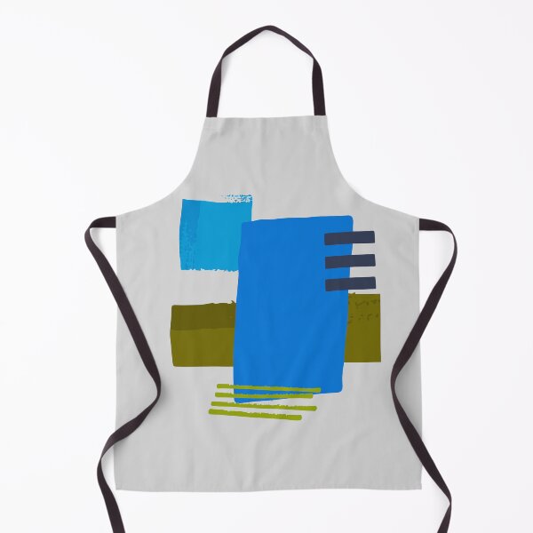 Item preview, Blue Square Khaki Lines Abstract Artwork No3 Japandi style 2022 designed and sold by dreamofdenim.
