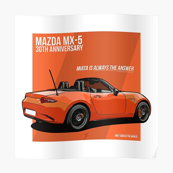 Mazda MX-5 30th anniversary - Miata is always the answer Poster