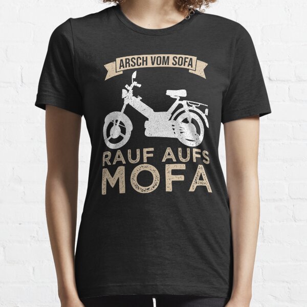 Mofa Mofafahrer Zweirad Mofaroller Arsch Sofa Essential T-Shirt