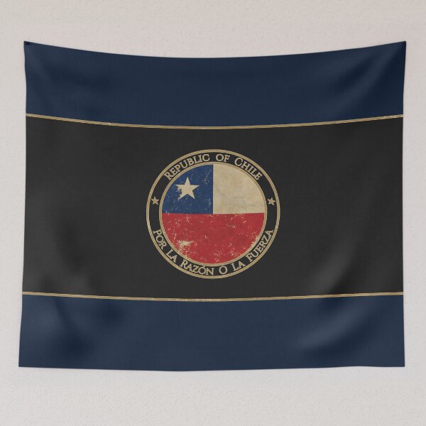 Item preview, Vintage Republic of Chile USA South America United States Flag designed and sold by DragonXX.