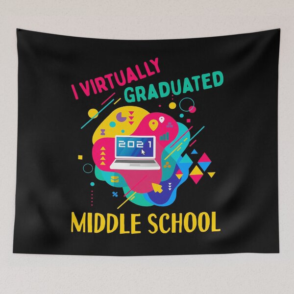 Item preview, I Virtually Graduated MIDDLE SCHOOL IN 2021 designed and sold by MagicBoutique.