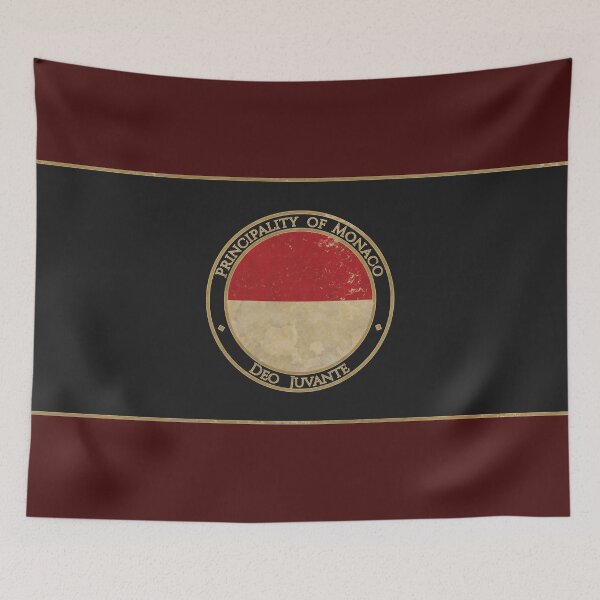Item preview, Vintage Principality of Monaco Europe European Flag designed and sold by DragonXX.