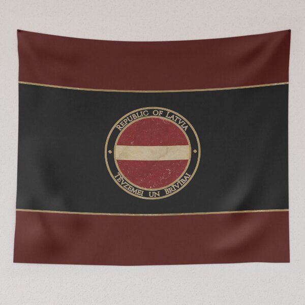 Item preview, Vintage Republic of Latvia Europe European Flag designed and sold by DragonXX.