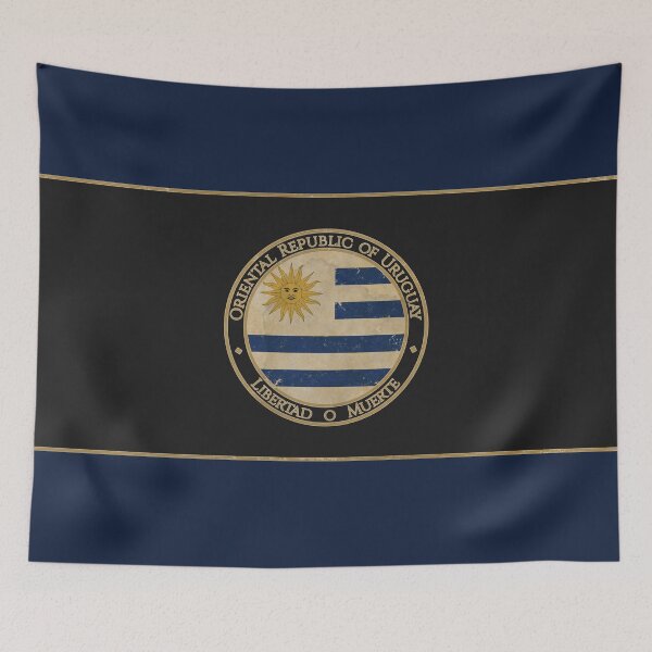 Item preview, Vintage Oriental Republic of Uruguay USA South America United States Flag designed and sold by DragonXX.