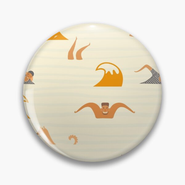 Item preview, Human and dogs swimming pattern art designed and sold by Aparras.