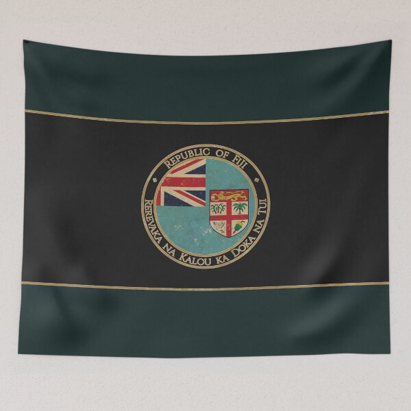 Item preview, Vintage Republic of Fiji Oceania Oceanian Flag designed and sold by DragonXX.