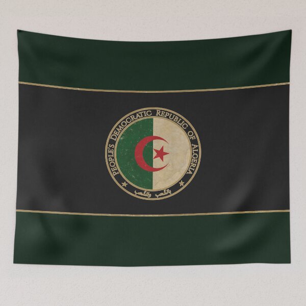 Item preview, Vintage Peoples Democratic Republic of Algeria Africa African Flag designed and sold by DragonXX.