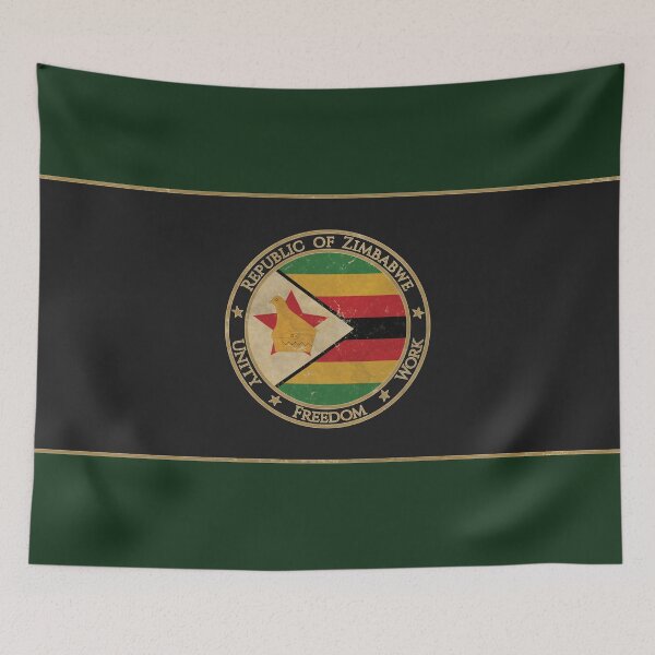 Item preview, Vintage Republic of Zimbabwe Africa African Flag designed and sold by DragonXX.