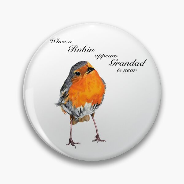 Item preview, When a Robin appears Grandad is here - Robin Redbreast - Red Robin - Grandad sympathy - Grandad condolence - Grandad memorial - in loving memory of Grandad designed and sold by IslesArt.