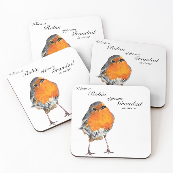 Item preview, When a Robin appears Grandad is here - Robin Redbreast - Red Robin - Grandad sympathy - Grandad condolence - Grandad memorial - in loving memory of Grandad designed and sold by IslesArt.