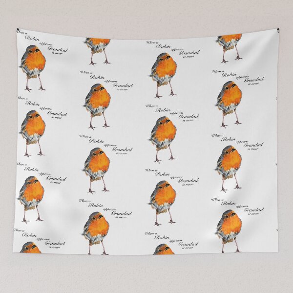 Item preview, When a Robin appears Grandad is here - Robin Redbreast - Red Robin - Grandad sympathy - Grandad condolence - Grandad memorial - in loving memory of Grandad designed and sold by IslesArt.