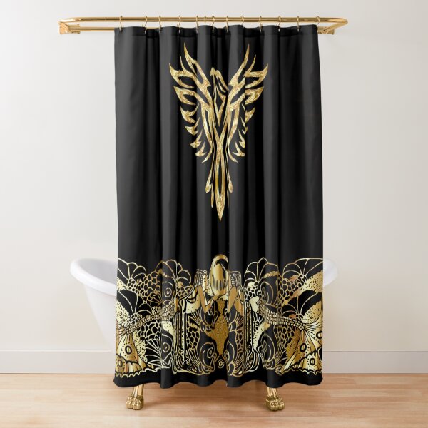 Black And Gold Luxury Shower Curtain
