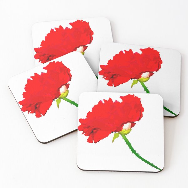 Item preview, Red poppies on white background designed and sold by Magazin-Brenda.