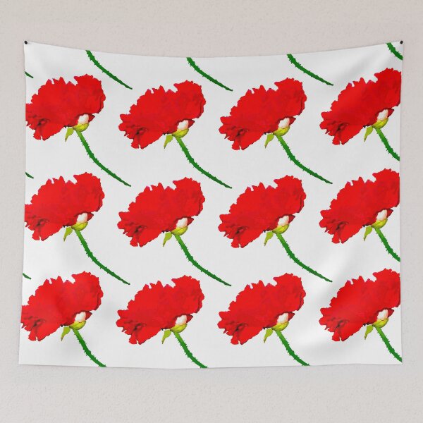 Item preview, Red poppies on white background designed and sold by Magazin-Brenda.