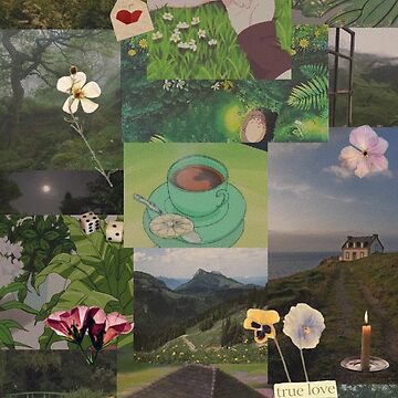 Artwork thumbnail, green cottagecore collage by hanna0011