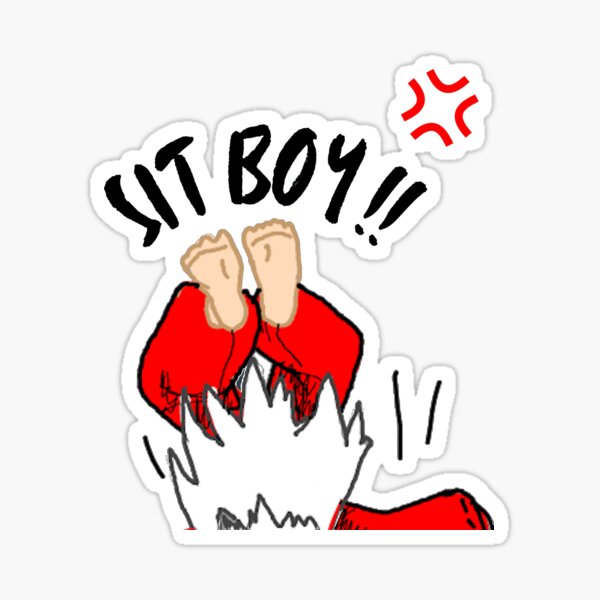 sit boy Sticker