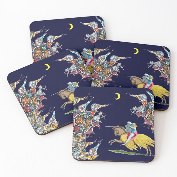 Item preview, WEIRD MEDIEVAL BESTIARY  WAR, KNIGHT HORSEBACK COMBATTING  GIANT SNAILS IN THE NIGHT Collage by Bulgan Lumini designed and sold by BulganLumini.