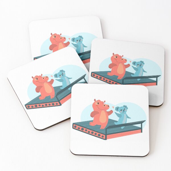 Item preview, Hippo and koala on the same treadmill designed and sold by Ranedel.