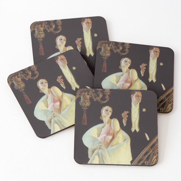 Item preview, Couple Descending Staircase by J.C. Leyendecker designed and sold by IndieArtDream.