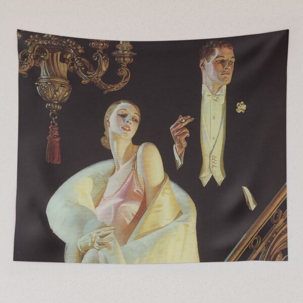 Item preview, Couple Descending Staircase by J.C. Leyendecker designed and sold by IndieArtDream.