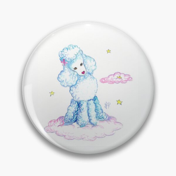 Item preview, white poodle designed and sold by miljaposkiparta.