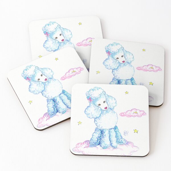 Item preview, white poodle designed and sold by miljaposkiparta.