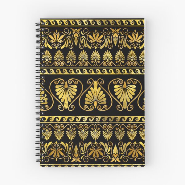Item preview, Luxury Greek Ornament Black and gold designed and sold by k9printart.