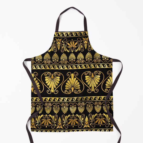 Item preview, Luxury Greek Ornament Black and gold designed and sold by k9printart.