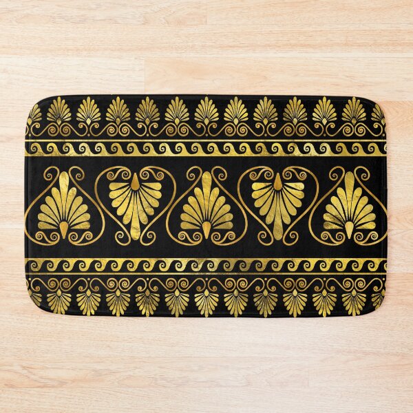 Item preview, Luxury Greek Ornament Black and gold designed and sold by k9printart.