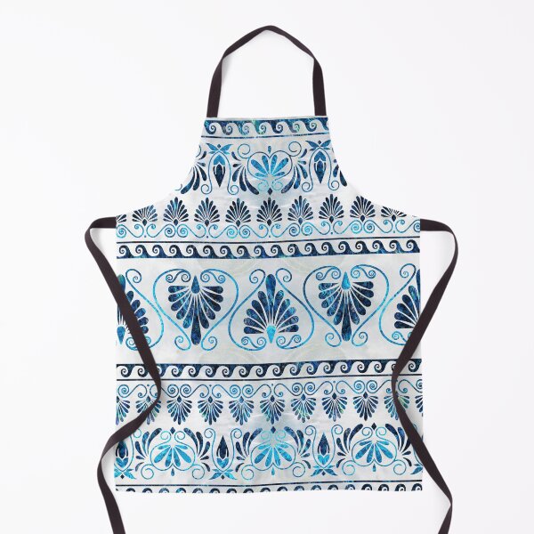 Item preview, Luxury Greek Ornament Blue Gemstone and pearl designed and sold by k9printart.