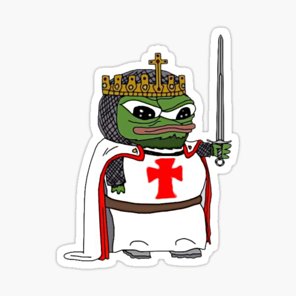 Rare Pepe Knight's Templar Sticker
