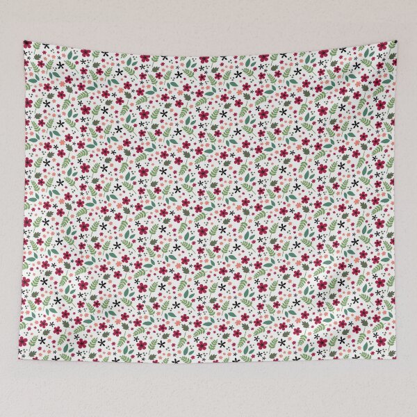 Artikelvorschau, Hübsches kleines Blumenmuster mit winzigen roten und rosa Blüten entworfen und verkauft von Vanessa Bentley.