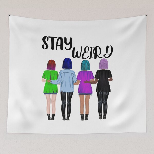 Item preview, STAY WEIRD girlfriends design designed and sold by NataPrando.