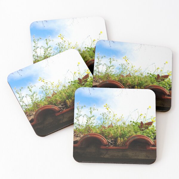 Item preview, Plants, dry leaves and plant debris on the roof on the tile designed and sold by Mahirov Shop.