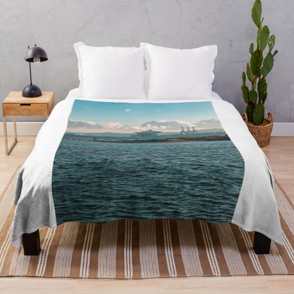 Item preview, ship carrying out operations in the port of algeciras, in the foreground person walking their dogs on the beach. designed and sold by Alberto Morales Romero.