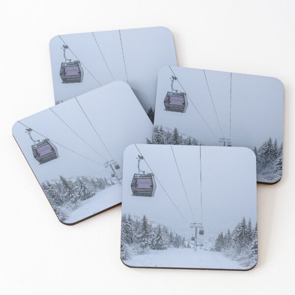 Item preview, Cable car photographed from Trebevic in winter while it is snowing designed and sold by Mahirov Shop.