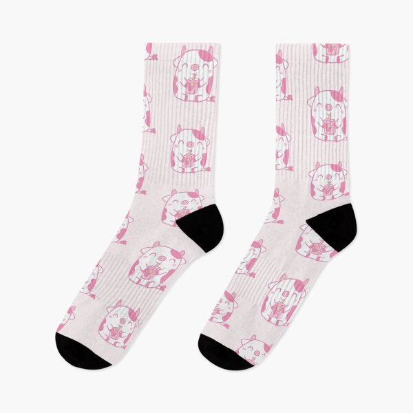 Item preview, Cute Cow Drinking Strawberry Milk designed and sold by rustydoodle.
