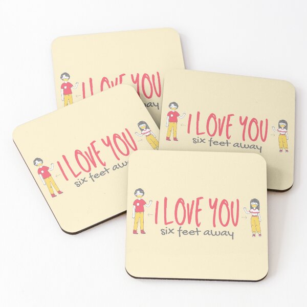 Item preview, I Love You Six Feet Away Foot Couple Design designed and sold by SweetAndSpice.